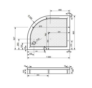 Экран для поддона Эстет Омега ФР-00004729 Л/П 100x80см